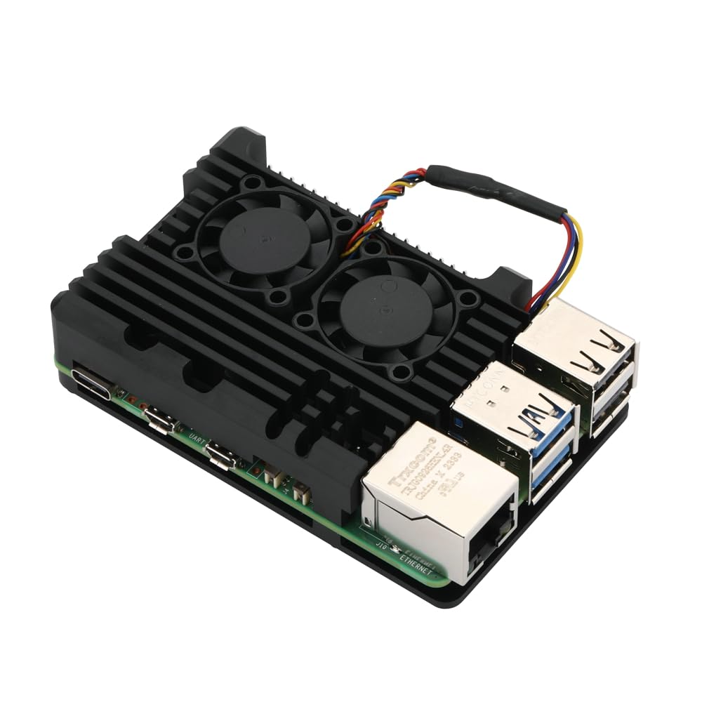 Amazon.co.jp: Raspberry Pi 5 アルミニウムケース デュアル冷却ファン